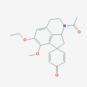 B155197 5-Acetyl-10-ethoxy-11-methoxyspiro[5-azatricyclo[6.3.1.04,12]dodeca-1(12),8,10-triene-2,4'-cyclohexa-2,5-diene]-1'-one CAS No. 10214-74-1