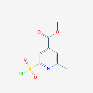 molecular formula C8H8ClNO4S B15520010 Methyl 2-(chlorosulfonyl)-6-methylisonicotinate 