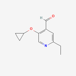 5-Cyclopropoxy-2-ethylisonicotinaldehyde