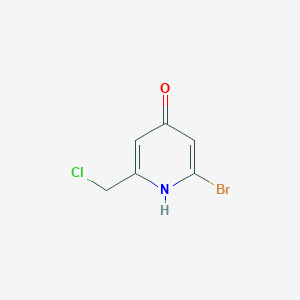 2-Bromo-6-(chloromethyl)pyridin-4-OL