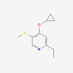 4-Cyclopropoxy-2-ethyl-5-(methylthio)pyridine