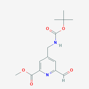 Methyl 4-[[(tert-butoxycarbonyl)amino]methyl]-6-formylpyridine-2-carboxylate