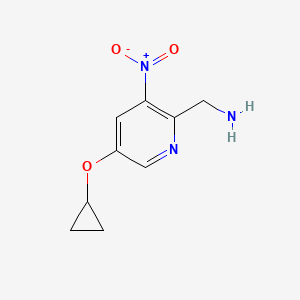 (5-Cyclopropoxy-3-nitropyridin-2-YL)methanamine