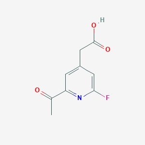 (2-Acetyl-6-fluoropyridin-4-YL)acetic acid