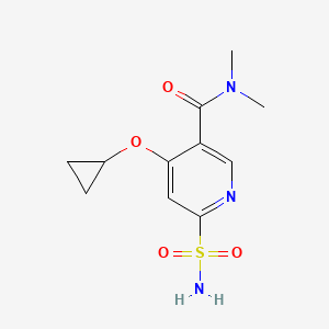 4-Cyclopropoxy-N,N-dimethyl-6-sulfamoylnicotinamide