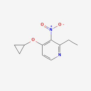 4-Cyclopropoxy-2-ethyl-3-nitropyridine