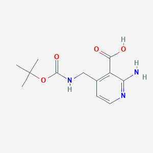 2-Amino-4-(((tert-butoxycarbonyl)amino)methyl)nicotinic acid