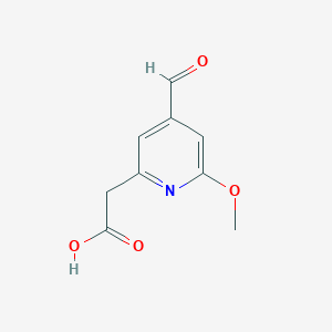 (4-Formyl-6-methoxypyridin-2-YL)acetic acid