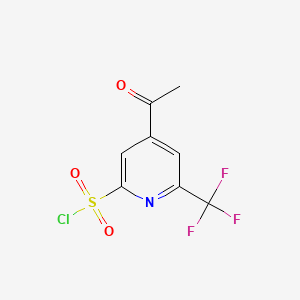 4-Acetyl-6-(trifluoromethyl)pyridine-2-sulfonyl chloride