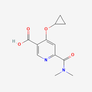 4-Cyclopropoxy-6-(dimethylcarbamoyl)nicotinic acid