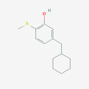 5-(Cyclohexylmethyl)-2-(methylthio)phenol