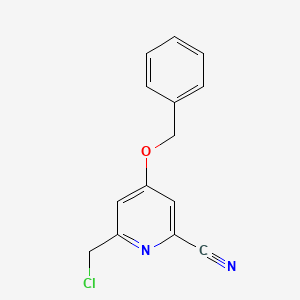 4-(Benzyloxy)-6-(chloromethyl)pyridine-2-carbonitrile