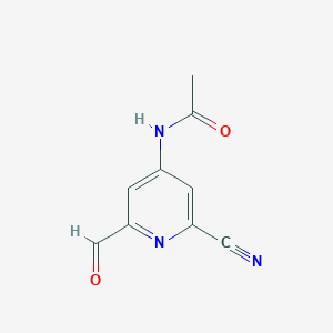 N-(2-Cyano-6-formylpyridin-4-YL)acetamide