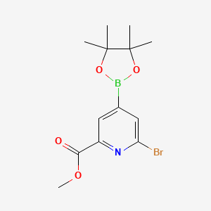 Methyl 6-bromo-4-(4,4,5,5-tetramethyl-1,3,2-dioxaborolan-2-YL)picolinate