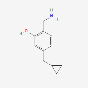 2-(Aminomethyl)-5-(cyclopropylmethyl)phenol