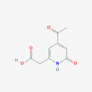 (4-Acetyl-6-hydroxypyridin-2-YL)acetic acid