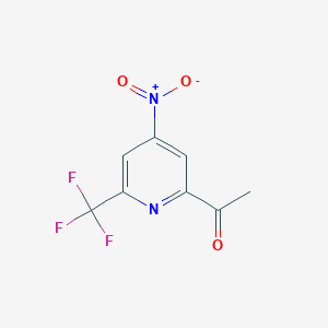 1-[4-Nitro-6-(trifluoromethyl)pyridin-2-YL]ethanone