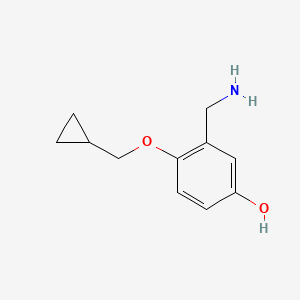 3-(Aminomethyl)-4-(cyclopropylmethoxy)phenol