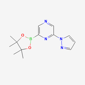 2-(1H-Pyrazol-1-YL)-6-(4,4,5,5-tetramethyl-1,3,2-dioxaborolan-2-YL)pyrazine