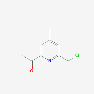 1-[6-(Chloromethyl)-4-methylpyridin-2-YL]ethanone