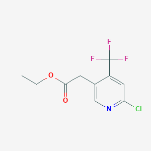 Ethyl 2-chloro-4-(trifluoromethyl)pyridine-5-acetate