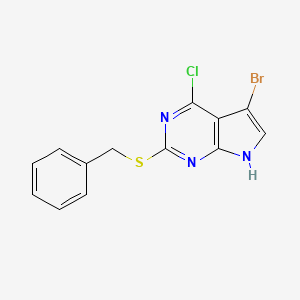 2-(Benzylthio)-5-bromo-4-chloro-7H-pyrrolo[2,3-D]pyrimidine