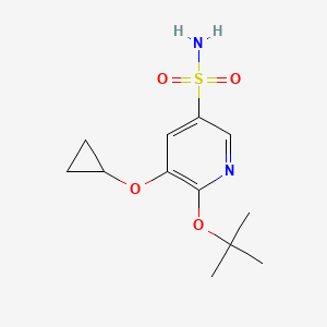 6-Tert-butoxy-5-cyclopropoxypyridine-3-sulfonamide