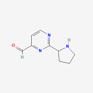 2-(Pyrrolidin-2-YL)pyrimidine-4-carbaldehyde