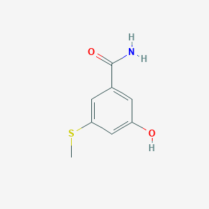 3-Hydroxy-5-(methylthio)benzamide