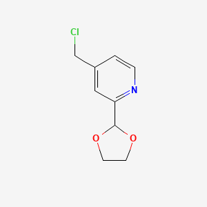 4-(Chloromethyl)-2-(1,3-dioxolan-2-YL)pyridine