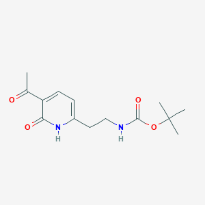 Tert-butyl 2-(5-acetyl-6-hydroxypyridin-2-YL)ethylcarbamate