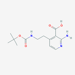 2-Amino-4-(2-((tert-butoxycarbonyl)amino)ethyl)nicotinic acid