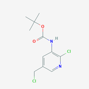 Tert-butyl 2-chloro-5-(chloromethyl)pyridin-3-ylcarbamate