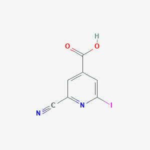 2-Cyano-6-iodoisonicotinic acid