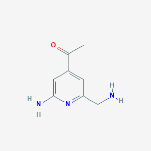 1-[2-Amino-6-(aminomethyl)pyridin-4-YL]ethanone