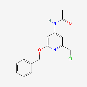 N-(2-(Benzyloxy)-6-(chloromethyl)pyridin-4-yl)acetamide