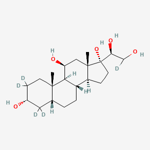 (3R,5R,8S,9S,10S,11S,13S,14S,17R)-2,2,4,4-tetradeuterio-17-[(1S)-2-deuterio-1,2-dihydroxyethyl]-10,13-dimethyl-1,3,5,6,7,8,9,11,12,14,15,16-dodecahydrocyclopenta[a]phenanthrene-3,11,17-triol