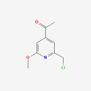 1-[2-(Chloromethyl)-6-methoxypyridin-4-YL]ethanone