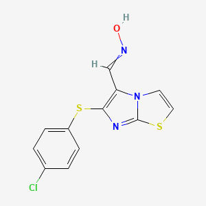 (Z)-6-(4-chlorophenylthio)imidazo[2,1-b]thiazole-5-carbaldehyde oxime