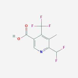 2-(Difluoromethyl)-3-methyl-4-(trifluoromethyl)pyridine-5-carboxylic acid