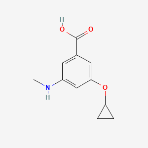 3-Cyclopropoxy-5-(methylamino)benzoic acid