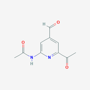 N-(6-Acetyl-4-formylpyridin-2-YL)acetamide