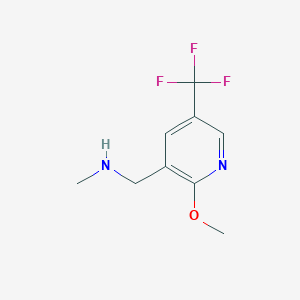 (2-Methoxy-5-trifluoromethyl-pyridin-3-ylmethyl)-methyl-amine