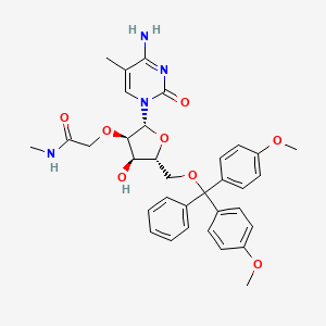 2-[(2R,3R,4R,5R)-2-(4-amino-5-methyl-2-oxopyrimidin-1-yl)-5-[[bis(4-methoxyphenyl)-phenylmethoxy]methyl]-4-hydroxyoxolan-3-yl]oxy-N-methylacetamide