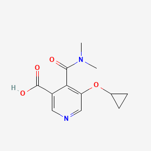 5-Cyclopropoxy-4-(dimethylcarbamoyl)nicotinic acid