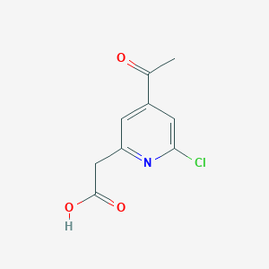 (4-Acetyl-6-chloropyridin-2-YL)acetic acid