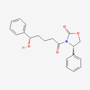 (4S)-3-[(5S)-5-hydroxy-5-phenylpentanoyl]-4-phenyl-1,3-oxazolidin-2-one