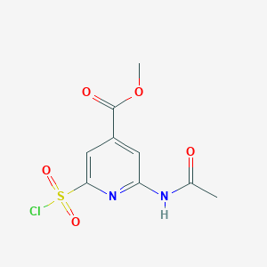 Methyl 2-(acetylamino)-6-(chlorosulfonyl)isonicotinate