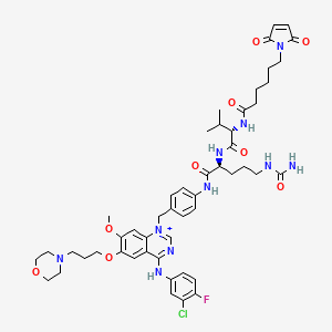 molecular formula C50H63ClFN10O9+ B15522360 Mc-Val-Cit-PAB-Gefitinib 