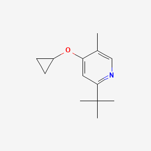 molecular formula C13H19NO B15522364 2-Tert-butyl-4-cyclopropoxy-5-methylpyridine 